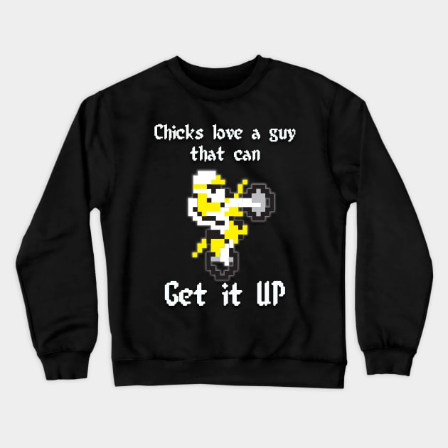 Get it up Excite Bike Yellow Crewneck Sweatshirt by Destro